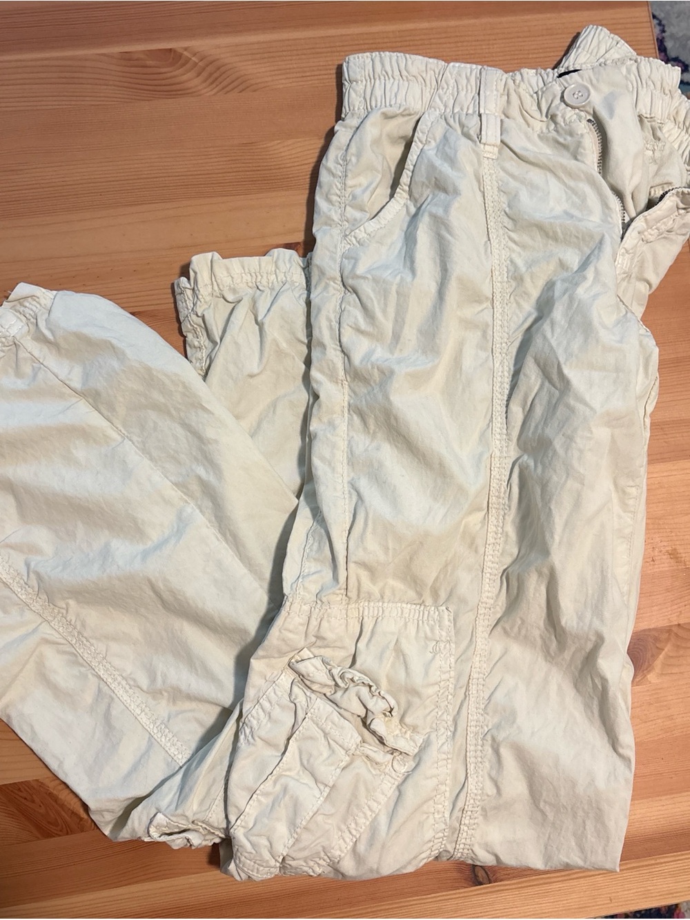 BDG Cream Y2K Cargo Pants
